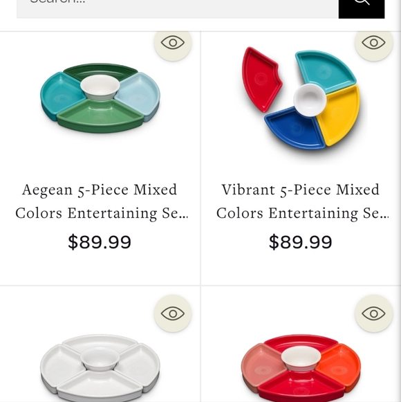 Colorful Fiesta Wear Sectioned Serving Platter with Bowl. - Picture 6 of 12